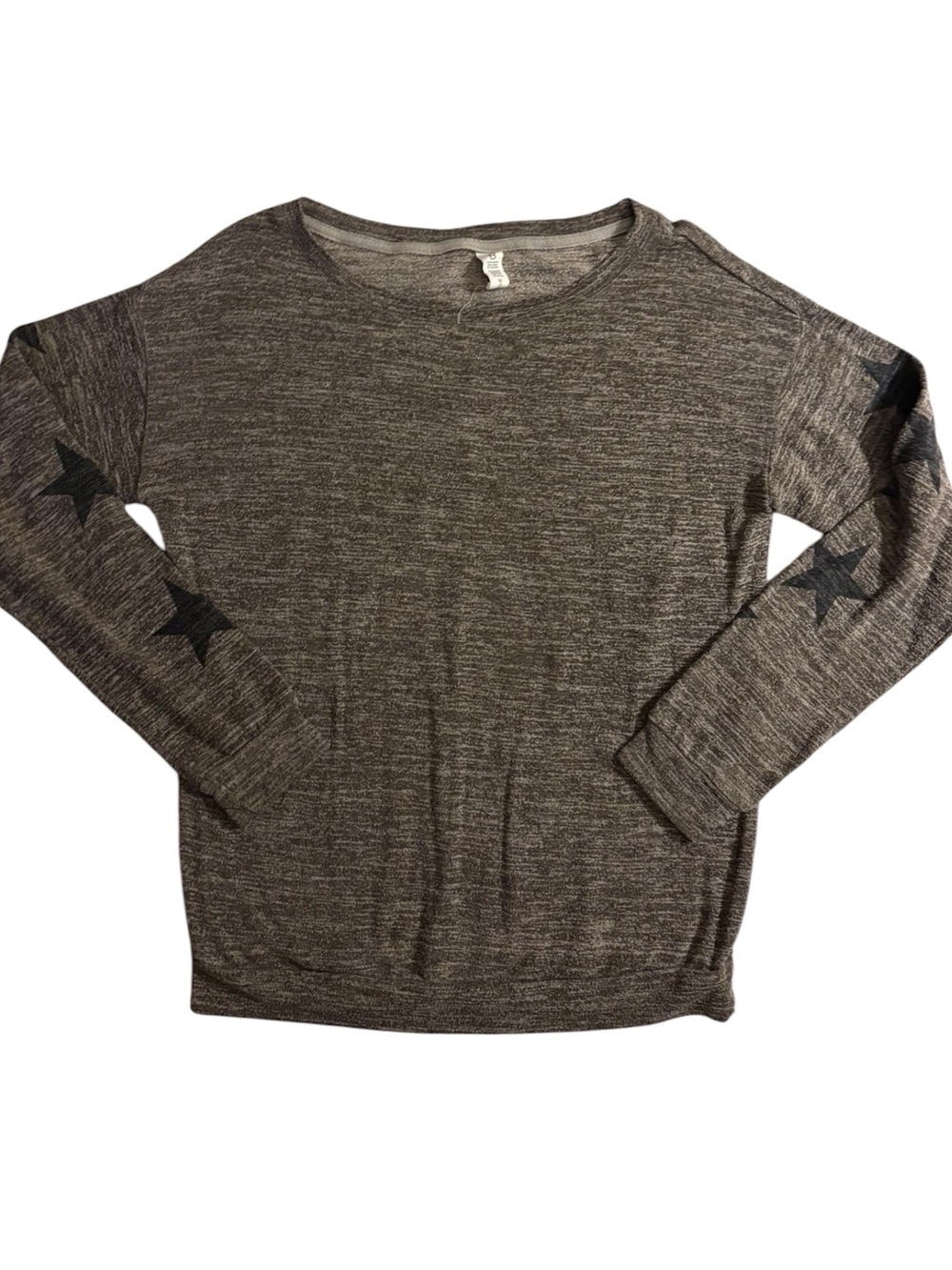 Blooming Jelly Women's Gray Star-Sleeve Lightweight Pullover Sweater